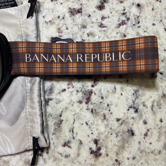 RARE Smith Optics X Banana Republic Ski Goggles Amber Lens Plaid Strap 2011 BR - Picture 2 of 11